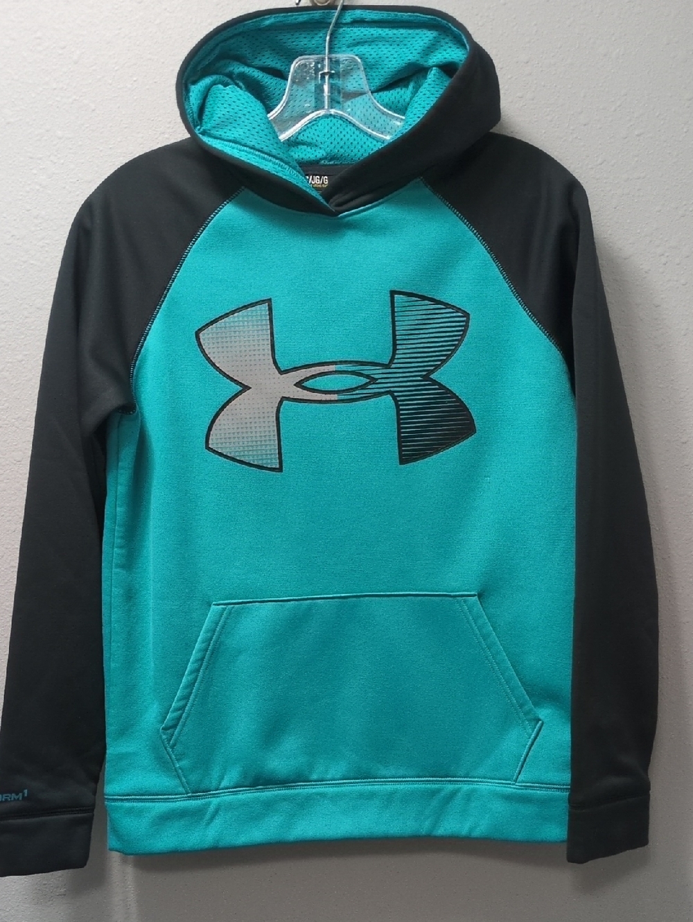Under Armour Teal & Black Raglan Logo Hoodie